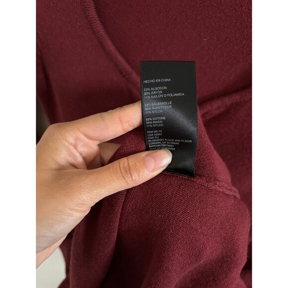 Urban Outfitters Dress Women's Small Maroon Spellbound Mini Knit Long Sleeve - Picture 6 of 7